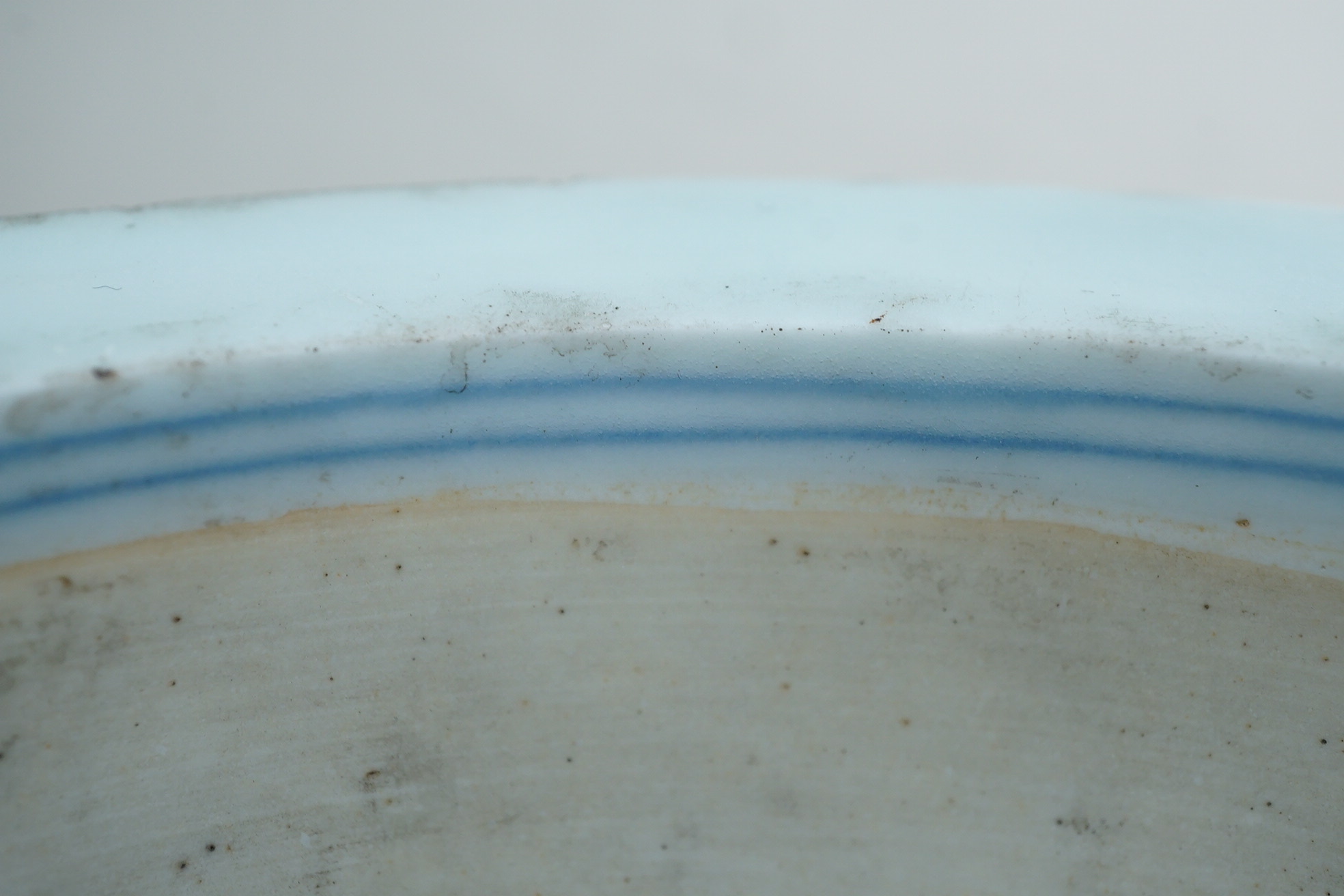 A Chinese blue and white ‘dragon’ dice bowl, Xuande mark, probably late Qing dynasty